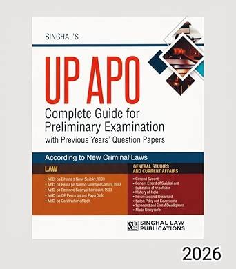 Buy Singhal’s UP APO Complete Guide for Preliminary Examination 2026 ...