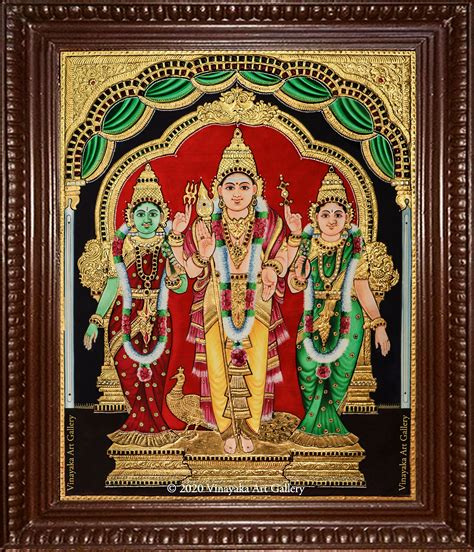 Valli Deivanai Murugan Tanjore Painting | Vinayaka Art Gallery | Buy Online
