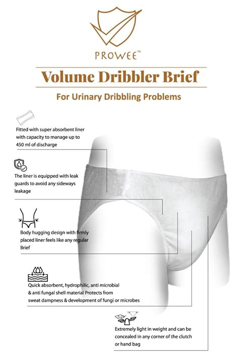 Prowee-D Volume Dribbler Microbe Protected Disposable Inner Wear XL for ...