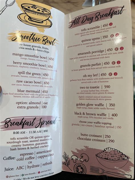 Menu at Earth Cafe @ BKC, Mumbai