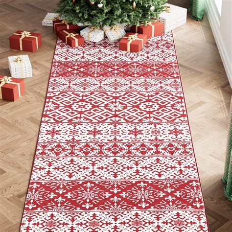 Amazon.com: LEEVAN Washable Kitchen Rug 2x6 Runner, Non Slip, Red, Soft ...