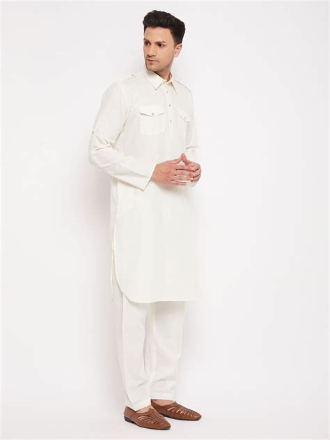 VASTRAMAY Men's Cream Pathani Suit Set – vastramay