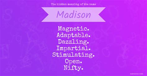 The hidden meaning of the name Madison | Namious