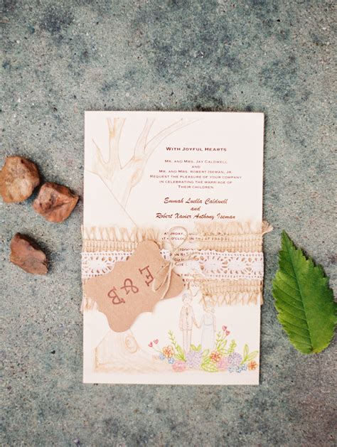 Image result for DIY Rustic Wedding Invitations
