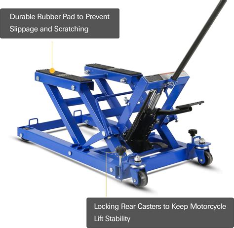 Buy BILT HARD Motorcycle Lift, Heavy Duty Low Profile Hydraulic ATV ...