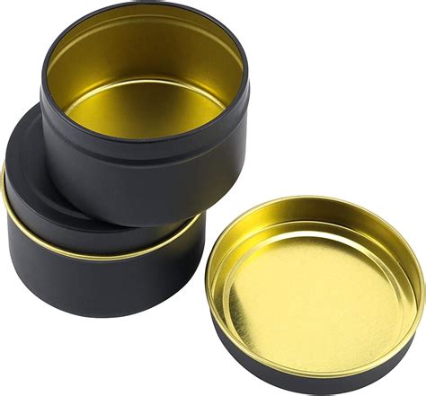 Buy HAKZEON 48 PCS 4 Oz Black Candle Tins, Storage Tins with Sliding ...