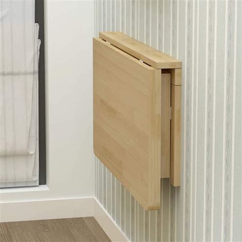 SYTH Folding Wall-Mounted Solid Wood Table - Dining & India | Ubuy