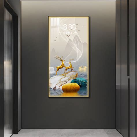 Majestic Golden Deer with Graceful Swans Art – Kalasaar decor