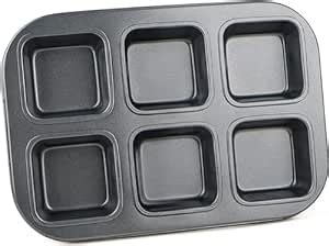 Buy SARVANGAH Non-Stick Square Baking Pan 6-Cavity Carbon Steel Bread ...