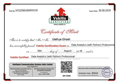 Utathya Ghosh - Data Analytics (with Python) Professional