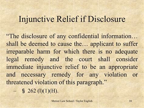 PPT - Confidentiality: Nondisclosure, Misuse, and Prosecution Bars ...