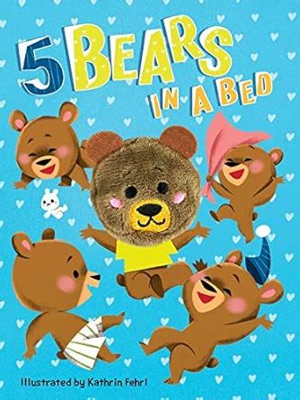 Five Bears In A Bed - Childrens Finger Puppet Board Book - Interactive ...