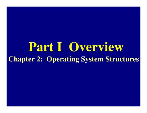 Chapter 2 Overview: Operating System Structures (CS101) - Detailed ...