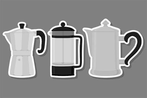 Set coffee pots Vectors - Download Free High-Quality Vectors from ...