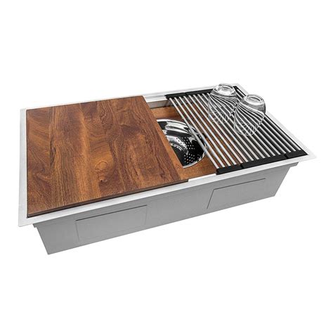 Ruvati 36-inch Workstation Kitchen Sink - Dual Tier Undermount Kitchen ...