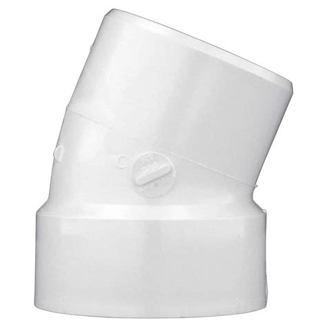 Buy 3 in. PVC DWV 22-1/2-Degree Hub x Hub Street Elbow Fitting Online ...