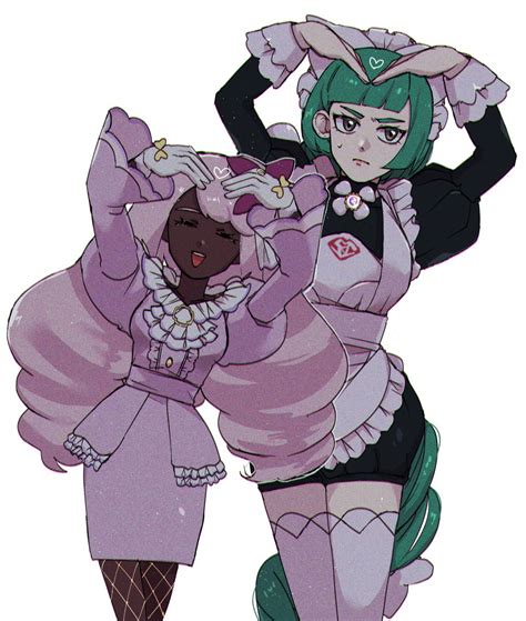 jacinthe and lebanne (pokemon and 1 more) drawn by adashino_(adashino ...