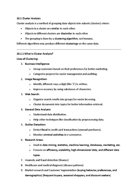 Data Mining Unit 4 - 10 Cluster Analysis Cluster analysis is a method ...