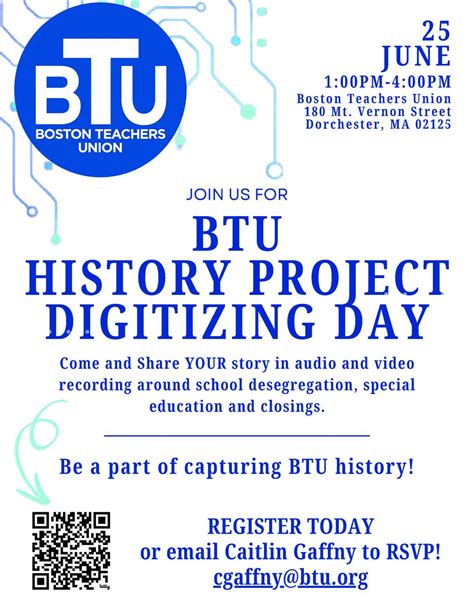 BTU History Project Digitizing Day!, Boston Teachers Union, 25 June ...