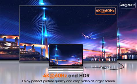 CableCreation 5-in-1 USB C Hubs 4K 60Hz, Dock USB C Hub Multiport ...