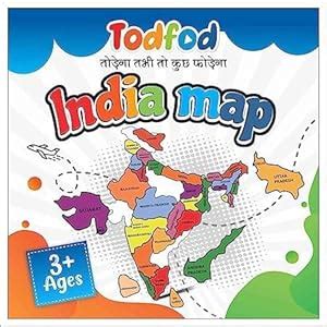 ToddFod Wooden India Map Puzzle for Kids with States, Capitals ...