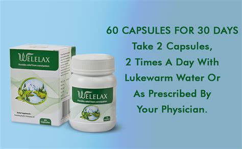Buy Welex Ayurvedic Welelax (Provides Relief From Constipation) - 60 ...