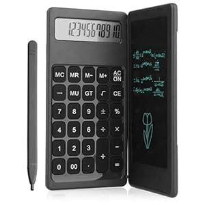 FOLDABLE CALCULATOR with 6 INCH LCD TABLET DIGITAL DRAWING PAD STYLUS ...
