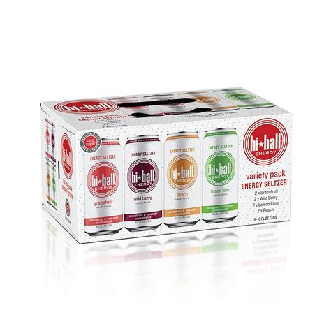 Buy Hiball Clean Energy Seltzer Water, Caffeinated Sparkling Water Made ...