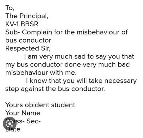 Write an application to the Principal of your school complaining about ...