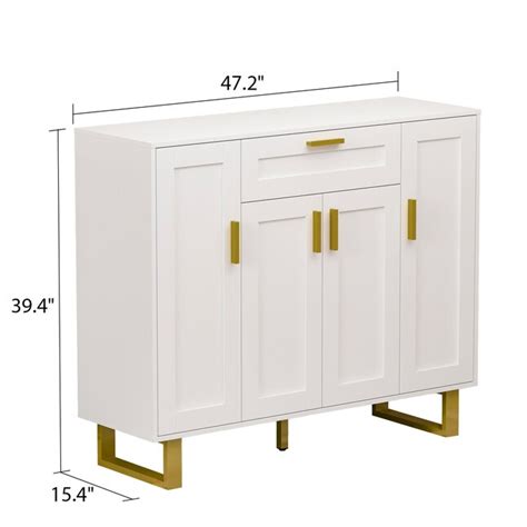 FUFU&GAGA 39.4-in H 8 Tier 14 Pair White Composite Shoe Cabinet in the ...