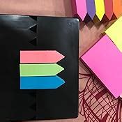 Pinzo Sticky Note Memo Pad With 8 Index Tabs, Bright Neon Colors ...