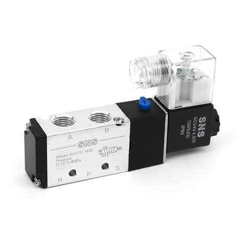 SNS 4V210-N08/DC24V 5/2 Port 1/4 NPT Inlet Single Coil Pilot-Operated ...