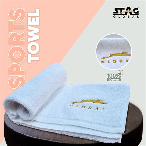 STAG GLOBAL Sports Towel – 100% Cotton | Quick Dry | Lightweight & Com ...