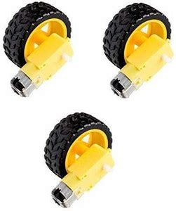 MAG BEE 150 RPM Dual Shaft BO Motor With 65mm Robot Wheel- Combo-Pack ...