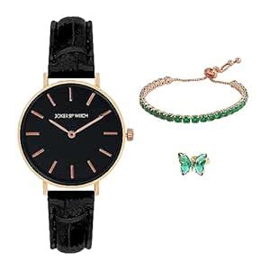 Buy Joker & Witch Leather Alberto Love Triangle Women Analogue Watch ...