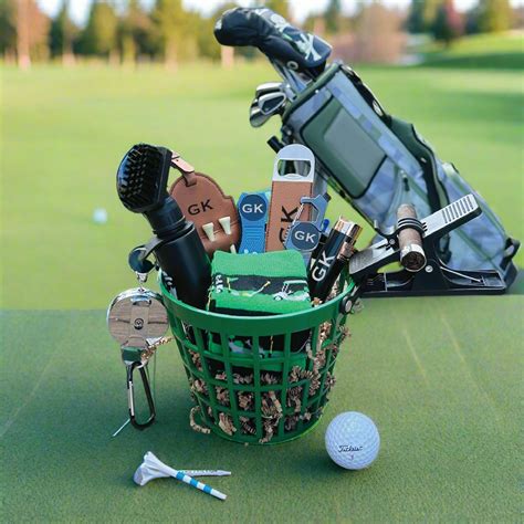 Personalized Golf Gift Basket with Custom Accessories - Groovy Golfer
