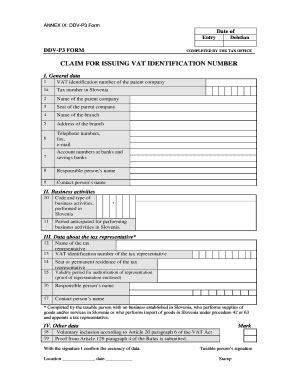 Claim For Issuing Vat Identification Number - Slovenia Business Point ...