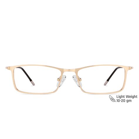 Buy Gold Black Full Rim Rectangle Vincent Chase Online SLEEK STEEL VC ...