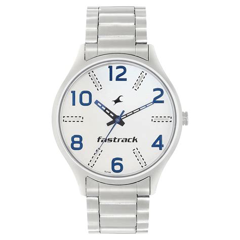 Buy Online Fastrack Denim Quartz Analog White Dial Stainless Steel ...
