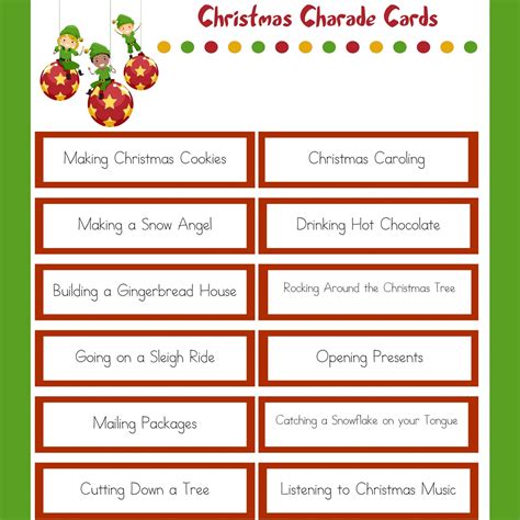 Christmas charades family christmas party game – Artofit