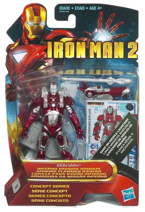 Buy Marvel Iron Man 2 Movie 3 3/4' Concept Series Iron Man Inferno ...