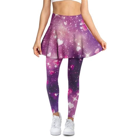 COEQINE Women Tennis Skirted Legging with Pockets Breathable High Waist ...