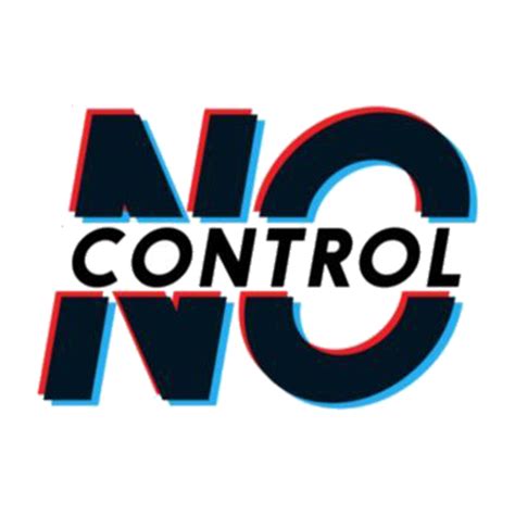 No Control Glitch Text Premium Vinyl Stickers – stickerogy