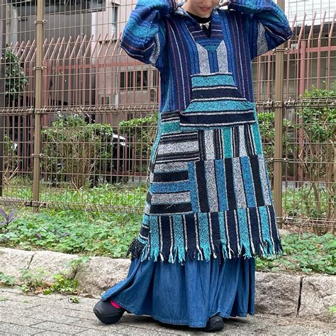 original Mexican Dress "blue medium" | hummingvtg