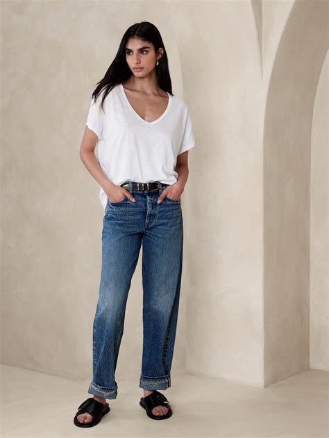 Slub V-Neck T-Shirt | Banana Republic