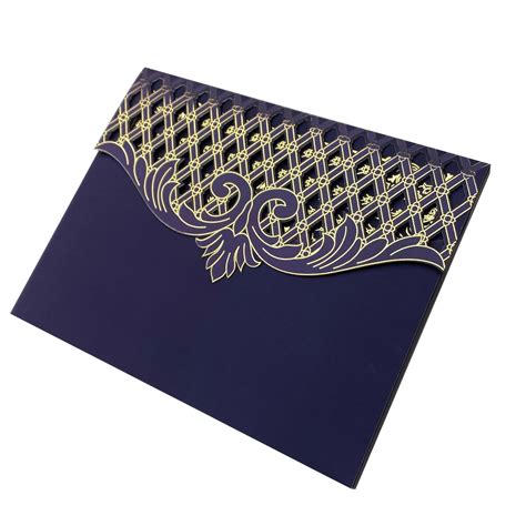 Regal Navy Blue Wedding Invitation – Upani
