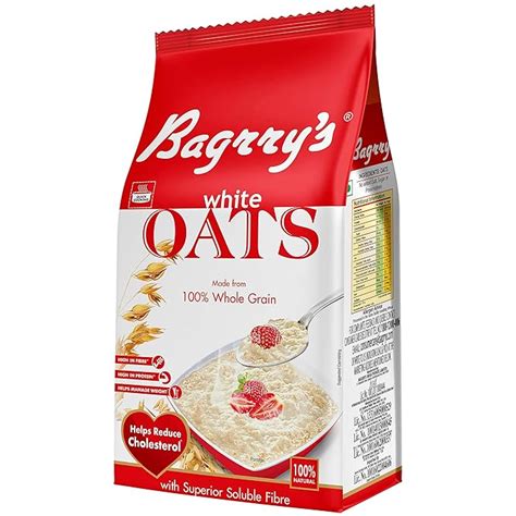 Bagrry's White Oats 1kg | Natural Whole Grain | High Soluble Fibre ...