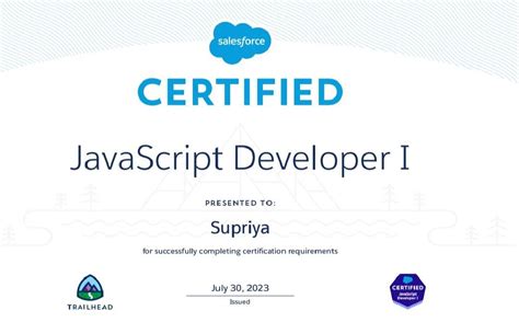 Salesforce Certified JavaScript Developer 的图像结果