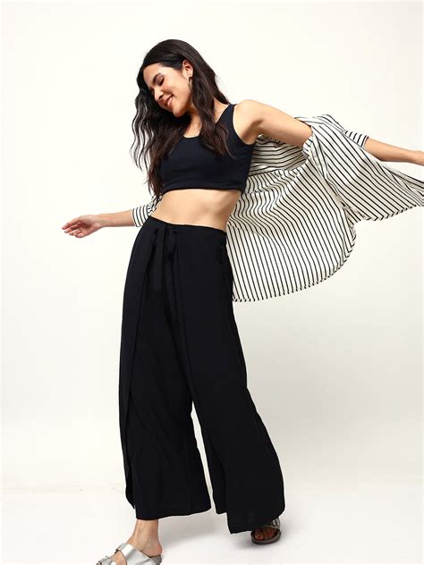 Buy Comfy Black Flared Trouser