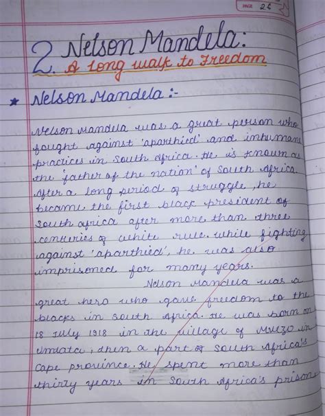 character sketch of nelson Mandela of chaper 2 of english class 10th ...